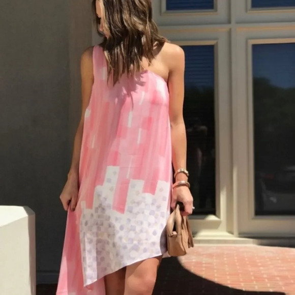 NWT Anthropologie Maeve Avalonne Dress One Shoulder - Picture 9 of 9